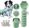 Collapsible & Portable Dog Water Bottle with Dispenser for Walking, Travel, and Outdoor, 9oz-17oz Leak-Proof Silicone Water Bottle for Dogs on The Go (Green) | Leak-proof collapsible dog water bottle expands from 9oz to 17oz for easy hydration on walks... by Unknown