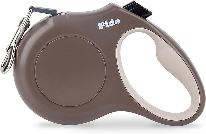 Fida Retractable Dog Leash, 16 ft Dog Walking Leash for Small and Medium Dogs up to 44lbs, 360° Tangle Free, Coffee/Brown by Fida