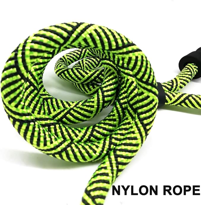 MayPaw Heavy Duty Rope Dog Leash, 3/4/5/6/7/8/10/12/15 FT Nylon Pet Leash, Soft Padded Handle Thick Lead Leashes for Large Medium Dogs (Green Black, 1/2" * 8') - Image 4