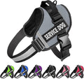 JSXD Dog Harness,No-Pull Service Dog Harness with Handle Adjustable Outdoor Pet Dog Vest 7M Reflective Nylon Material Vest for Breeds,Easy Control for Small Medium Large Dogs by JSXD