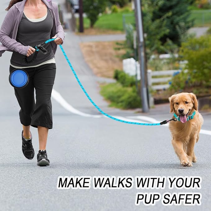 BARKBAY Dog Leashes for Large Dogs Heavy Duty Dog Leash 4/5/6 FT with Comfortable Padded Handle and Highly Reflective Threads for Medium Large Dogs Walking Training Running (6FT-1/2'',Blue) - Image 3