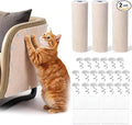 Shinylin 2 Pack Cat Scratch Mat 78.7"x15.8", Beige | Self-Adhesive Trimmable Cat Scratching Carpet, DIY Cat Scratch Pad for Couch Sofa Wall Cats Tree, Durable Furniture Protector by Shinylin