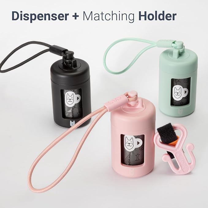 SVD.PET Retractable Dog Poop Bag Dispenser and Waste Bag Holder Kit, Pink | Lightweight, Stretchy Strap Fits Any Dog Leash, Leak-Proof Bag Starter Roll Included, Dog Essentials for Walking and Travel - Image 5