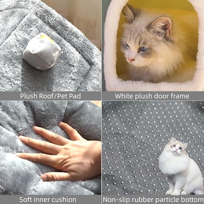 BXEBUI Dog House Indoor Memory Sponge, Foldable Dog House Kennel Bed Mat with Cushion for Small Medium Large Dogs Cats, Winter Warm Cat Nest Puppy Cave Sofa Pet Products (Large) - Image 3