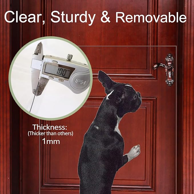 In hand Clear Pet Door Scratch Protector Shield Protect Your Furniture, Heavy Duty Deluxe Flexible Door Guard Cover - Image 5