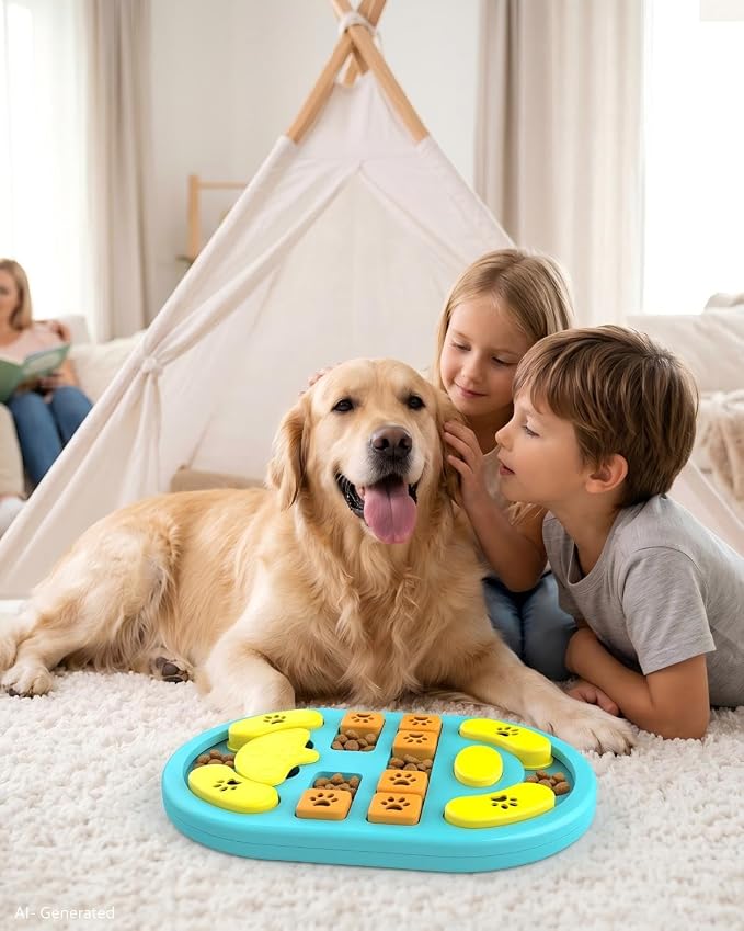 Dog Puzzle Toy, Interactive Enrichment Treat Food Puzzles, Blue | Mental & Brain Stimulation, Slow Feeder, For Smart Puppy Small Medium Large Dogs Cats - Image 8