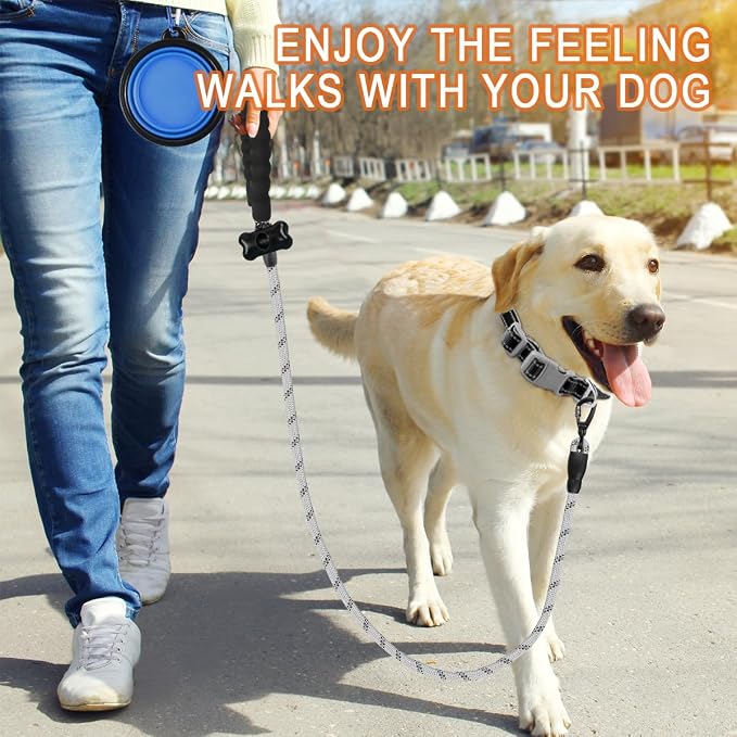 BARKBAY Dog Leashes for Large Dogs Heavy Duty Dog Leash 4/5/6 FT with Comfortable Padded Handle and Highly Reflective Threads for Medium Large Dogs Walking Training Running (5FT-1/2'',Gray) - Image 7