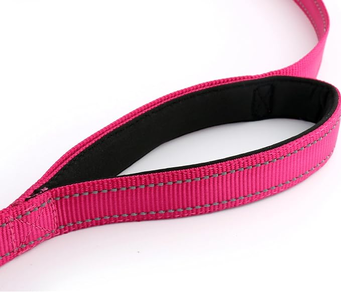 Dog Leash 6ft Long,Traffic Padded Two Handle,Heavy Duty,Reflective Double Handles Lead for Control Safety Training,Leashes for Large Dogs or Medium Dogs,Dual Handles Leads(Pink) - Image 5