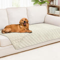 Smiry Waterproof Reversible Pet Couch Covers for Dogs | Pet Friendly, Soft Fabric, Washable Sofa Furniture Protector for Dogs Cat Kids, Checkered (40"x90", Beige/Beige) by Smiry