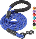 2/4/5/6 FT Dog Leash with Comfortable Padded Handle and Highly Reflective Threads for Small Medium and Large Dogs (5FT-1/2'', Navy Blue) by BAAPET