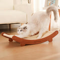 Sisal Cat Scratcher Bed Shaped U, Beech Wood Cat Scratching Pad Indoor cat Toy,Durable Cat Scratcher,Wooden Cat Furniture Protector, Large Cats Scratcher Lounge,Clawing and Play by FaithSooc