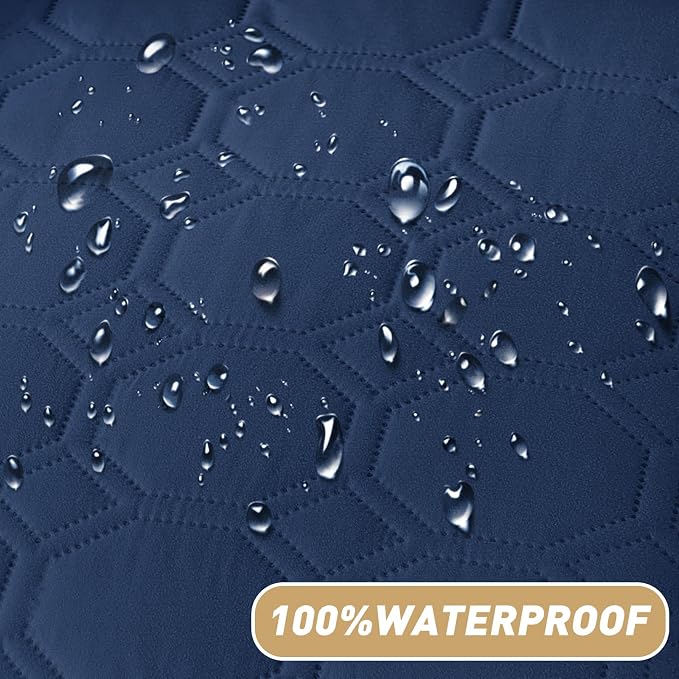 ZNSAYOTX Ultimate Cozy Blankets (30"x70") 100% Waterproof Sofa Mat Blanket for Dog Pets, Bed Couch Protector with Non-Slip Back Washable Durable, Pee Scratch Proof Easy to Clean (Navy Blue) - Image 8
