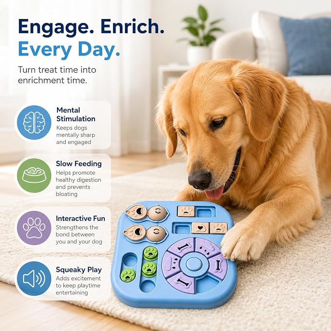 Tee Shirt Galaxy Dog Puzzle Toys, Treat Dispensing Puzzle Feeder for IQ Training and Mental Stimulation, Slow Feeder Enrichment Toy for Small Medium Large Dogs, Light Blue - Image 6