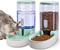 Kacoomi Automatic Dog Cat Feeder and Water Dispenser Gravity Food Feeder and Waterer Set with Pet Food Bowl for Small Medium Dog Puppy Kitten, Large Capacity 1 Gallon x 2 by Kacoomi