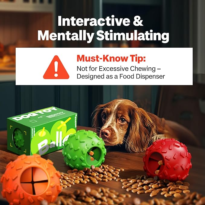 Dog Puzzle Toy 2 Pack – Cognitive Dog Treat Toy,Interactive Dog Toys for Treat Dispensing, Slow Feeder for Mental Stimulation & Anxiety Relief, Puppy Training Toy, Natural Rubber - Image 5