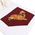 Smiry Waterproof Reversible Pet Couch Covers for Dogs | Pet Friendly, Soft Fabric, Washable Sofa Furniture Protector for Dogs Cat Kids, Checkered (40"x50", Wine Red/Wine Red) by Smiry