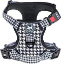 PoyPet Plaid Dog Harness Medium, No Pull Vest with Front Clip & Neck Buckle | Padded Handle, Reflective, No Choke, Lockable, 2 Leash Rings, Full Adjustable, for Training Walking, M, Houndstooth by PoyPet