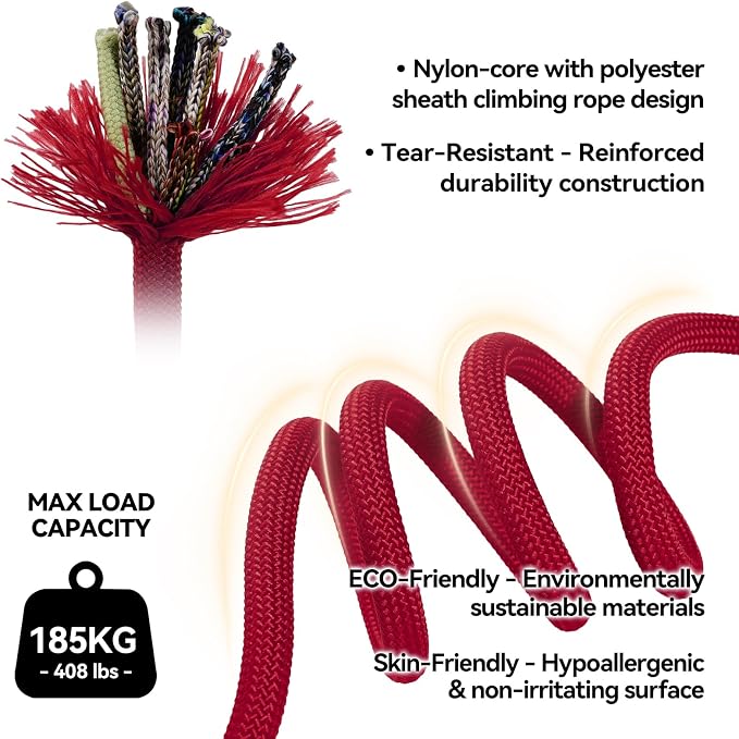 5FT Dog Leash Puppy Cat Rope Lead for Small Medium Large Dogs | Burgundy Red,with Anti-tangle Swivel Clip, Comfortable Grip Handle,Ideal for Daily Walks and Training - Image 3