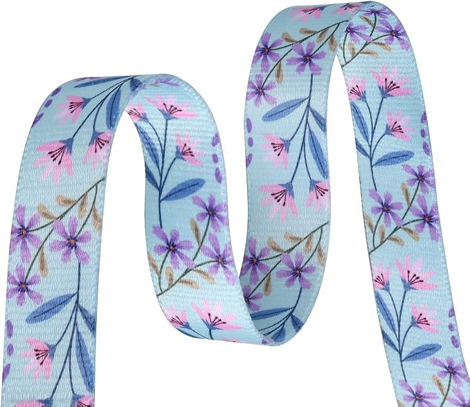 Mihqy Dog Collar for Medium Dogs, Fashion Design, Floral Purple,M | Neck Fit 12.9"-21.6", Multiple Patterns, 4 Sizes for Small Medium Large Dogs, Comfortable for Walks and Outdoor Hikes - Image 5