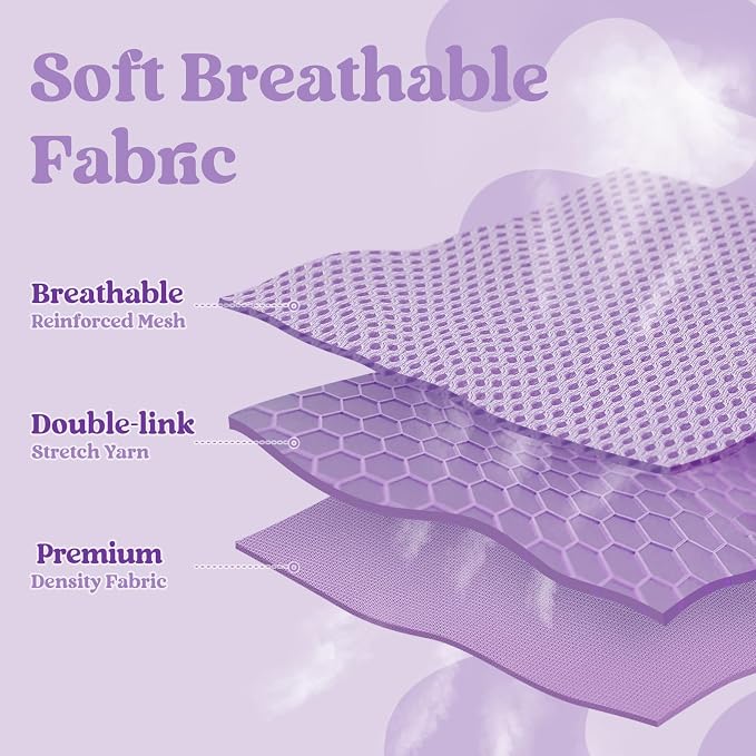 rabbitgoo Dog Harness Small Sized and Leash Set, Step in Soft Vest | Breathable Mesh, Easy Wear with Hook & Loop, Light and Reflective for Walking, Multi-colored, Light Purple & Purple, M - Image 3