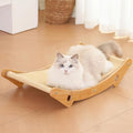 Sisal Cat Scratcher Bed, Natural Wood Hammock, Extra Large Scratching Pad | Extra Large, Sisal Mat Hammock, Kittens & Adults, Indoor by Unknown