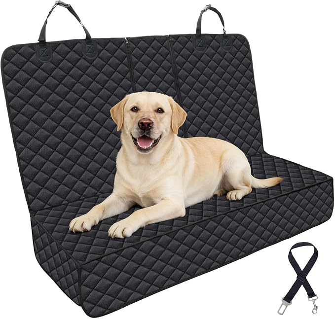 JSTHT Dog Seat Cover, 100% Waterproof Bench Seat Cover Protector Scratch Proof Nonslip Durable Soft Pet Back Seat Covers for Cars Trucks & SUV by JSTHTCarSeatCoversforDogs