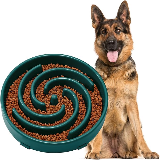 JASGOOD Slow Feeder Dogs Bowl for Large Medium Dogs,Anti-Gulping Pet Slower Food Feeding Bowls Stop Bloat,Preventing Choking by JASGOOD