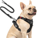 Joytale No Pull Dog Harness & Seat Belt, Easy On 3-Buckle, S, Black | Front Clip Reduces Pulling, Escape-Resistant Design, Adjustable Fit, Soft Padding for Comfort, Secure Tether for Safer Travel by Joytale