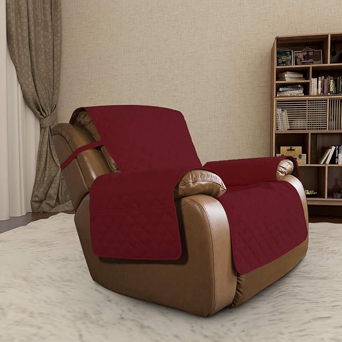 Easy-Going Reversible Couch Cover, Oversized Recliner, Christmas Red/Ivory | Machine Washable Slipcover For Dogs, Water Resistant Furniture Mat For Living Room, Non-Slip Sofa Cover, Pet Friendly - Image 2