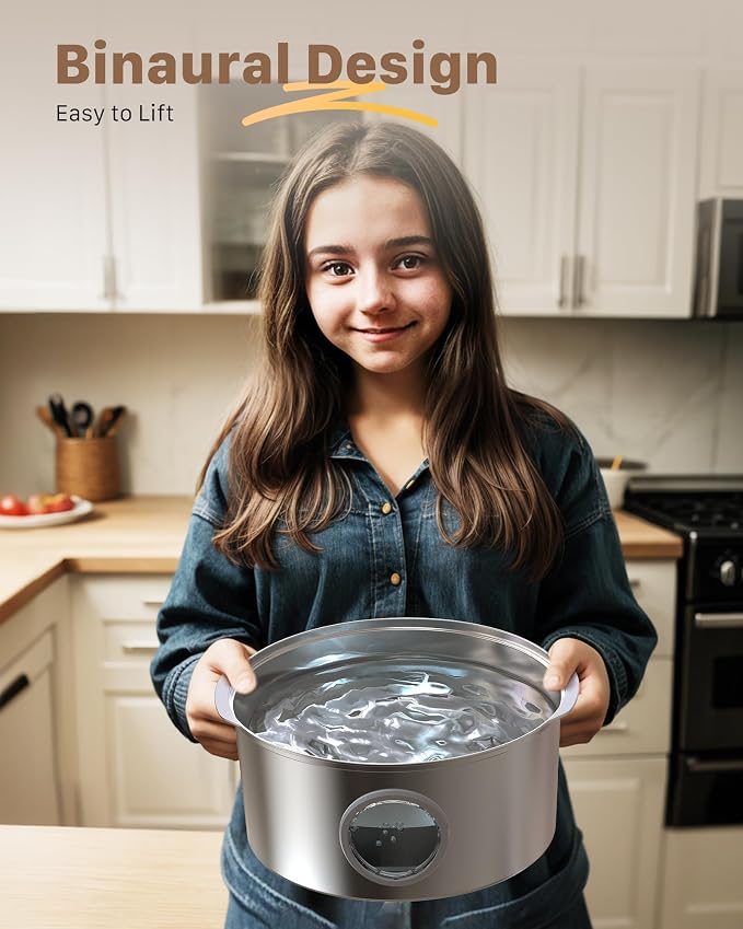 Dog Water Fountain for Large Dogs: Big Cat Water Fountain Stainless Steel -1.8Gal/7L Big Quiet Cats Water Bowl Dispenser- Pet Water Fountains for Dogs - 8 Filters + 8 Sponge Filters - GROOKPET - Image 3