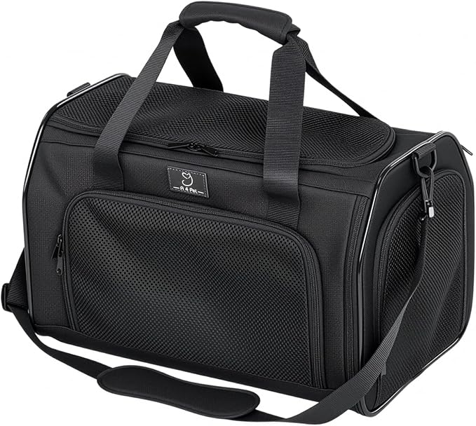 A 4 Pet Airline Approved Pet Carrier, TSA Bag, Up to 15 lbs, Washable | Soft-sided, foldable, ventilated, fleece pad, safety straps, for cats & dogs - Image 8