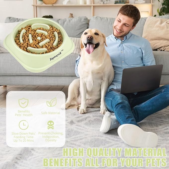 Slow Feeder Dog Bowls for Large Dogs | Non-Slip Base, Anti-Choking Design, Reduces Bloating & Overeating, Easy to Clean, 4 Cups - Image 5