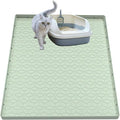Cat Litter Mat, Silicone Large Cat Mat for Litter Box - 34x22 in, Waterproof & Non-Slip, Durable & Easy Clean, Green by Jacooxi