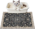 Cat Litter Mat Litter Trapping Mat, 24"x15" Waterproof Urine Proof Litter Box Mat Catcher Mat Non-Slip Washable for Kitty Kitten, Black by Unknown