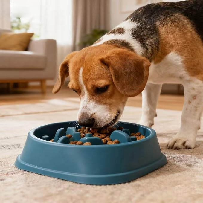 Slow Feeder Dog Bowl — Stop Bloat & Choking, Anti-Gulping Puzzle Dog Food Bowl for Fast Eaters, Non-Slip Maze Dish Slows Eating by 10x, Dishwasher Safe BPA-Free PP, 2 Cup for Medium Large Dogs - Image 2