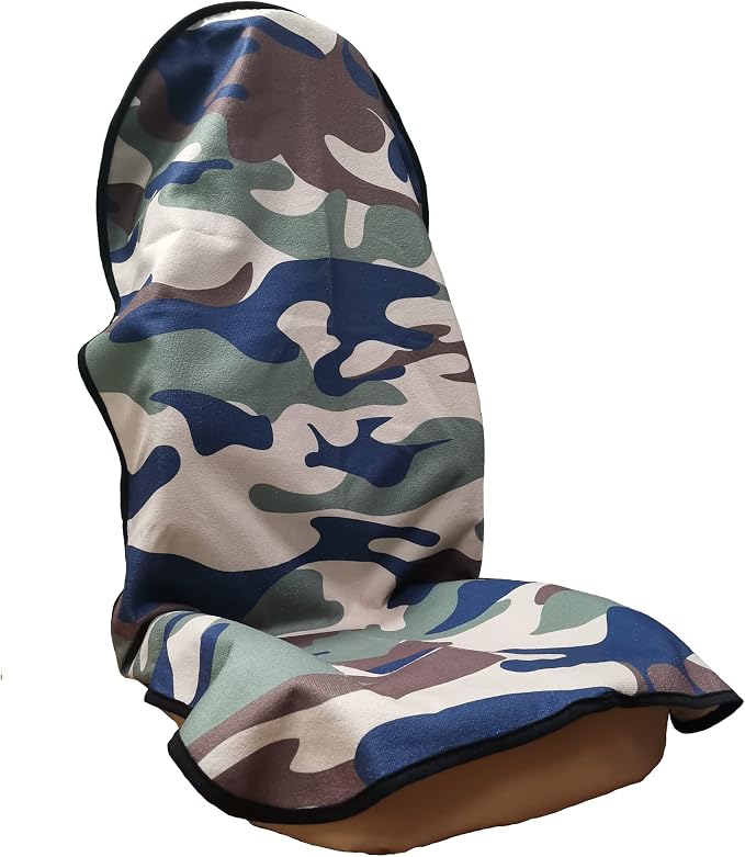 Car Seat Cover Protector Front Seats,for Gym Workout,Running,Swimming,Beach and Hiking,Waterproof Sweat Towel Bucket Seat Covers for Cars SUV Trucks (Camouflage, 1Pcs) by LoyaGour