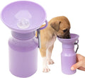 Springland 15oz Classic Portable Dog Water Bottle with Built-in Bowl, Lilac | Leak-proof, BPA-free, one-hand squeeze, for travel & hiking, fits car cup holders, great dog gift, as seen on Shark Tank by Springland