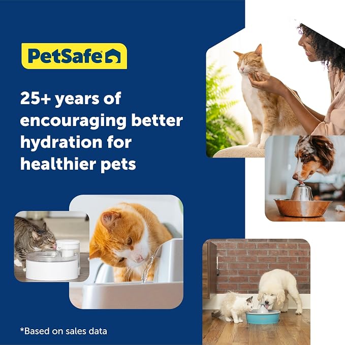 PetSafe Oasys Pet Fountain, 2 Gallon (256 oz), Cats, Dogs & Multi-Pet Homes | Adjustable Water Flow, Whisker-Friendly Tray, Dishwasher-Safe, Replaceable Carbon & Foam Filters Included - Image 7