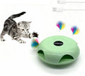 Interactive Whack-a-Mole Cat Toy — Automatic Mushroom Feather Pop-Up Play Toy for Cats, Cognitive Stimulation & Exercise, Durable Pet Entertaining Game (Green) by Unknown