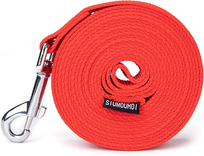 Strong Durable Nylon Dog Training Leash, 1 Inch Wide Traction Rope, 6 ft 10ft 15ft Long, for Small and Medium Dog (Red, 10 Feet) - Image 6