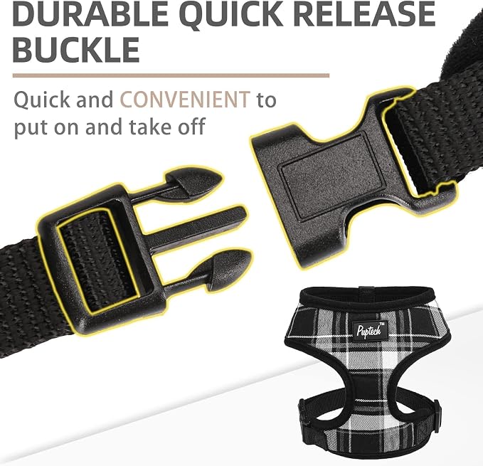 PUPTECK Small Dog Harness and Leash Set No Pull for XS XXS Sized Dogs Puppy | Escape Proof No Choke Pet Cat Adjustable Soft Padded Walking Vest - Image 4