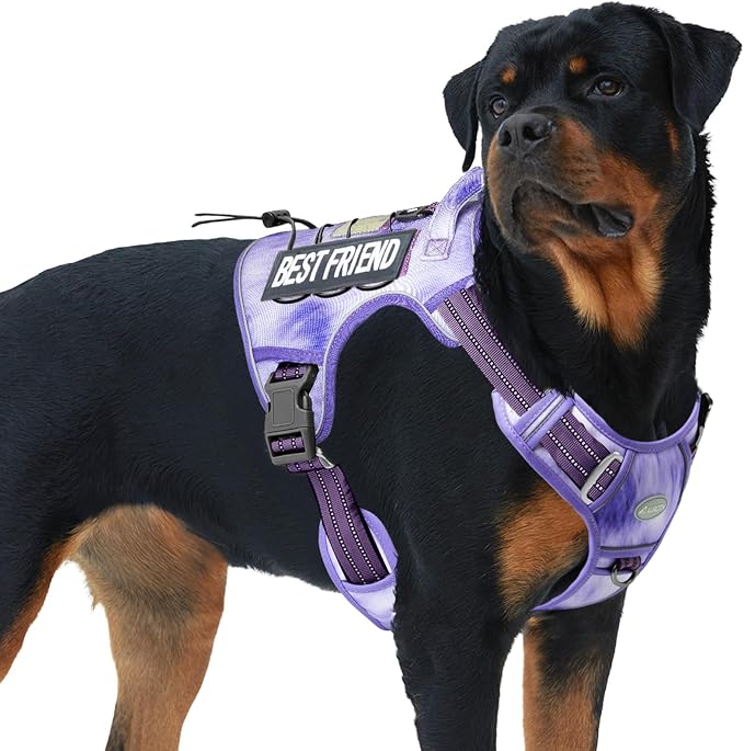 AUROTH Tactical Dog Harness for Large Dogs, Heavy Duty No Pull Pet Vest | Easy Control Handle, Adjustable, Reflective, Military K9, for Doberman Husky Walking Hunting Hiking, Very Peri, X-Large by AurothPets