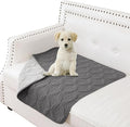 Waterproof Couch Cover for Dogs - Washable Pets Furniture Protector | TPU Leak-Proof Liner, Lightweight & Reversible, Fits Chair, Sofa, Bed, 30" x 30" , Lightgrey/Darkgrey by TuffeelHome
