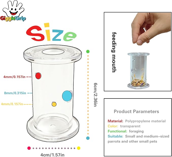 Bird Foraging Toys,Interactive Parrot Training Puzzle & Treat Dispenser, Durable Plastic Enrichment Toys for Cockatiels, Conures, Parakeets, Budgies(Pack4) - Image 2