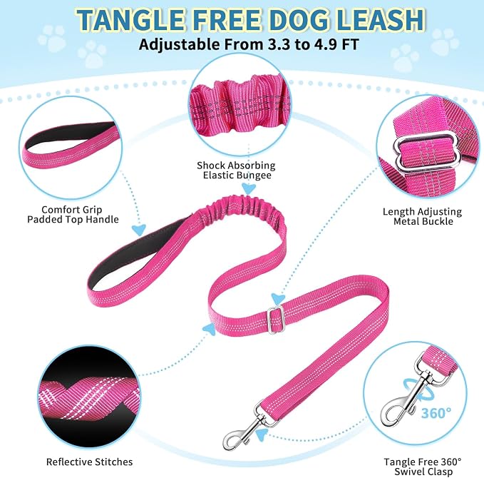 Lukovee Small Dog Harness and Leash Set, No Pull Soft Padded Vest | Both Neck & Chest Adjustable, Reflective, Puppy Harness with 4ft Lightweight Anti-Twist Dog Leash for Small Dogs (Fu,XXS) - Image 3