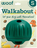 Woof Walkabout Dog Puzzle Treat Dispenser Toy for Dogs Under 40 lbs | Adjustable treat openings, fits kibble & treats, durable rubber, dishwasher safe, easy to clean by Woof