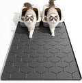 Garoopion Silicone Cat Litter Mat Large 40" X 28", Easy to Clean, Black | Large Size Waterproof Silicone Mat with Raised Edges, Catch Litter, Protect Floor from Urine, Multi-Use for Dog/Sink/Kitchen by Garoopion
