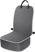 ELONGRIVER Dog Car Seat Covers, Waterproof Front Seat Cover | Scratch-Proof, Nonslip Pet Passenger Seat Cover Protector, Universal Fit for Cars Trucks SUVs, Large Size 1 Pack, Grey by ELONGRIVER