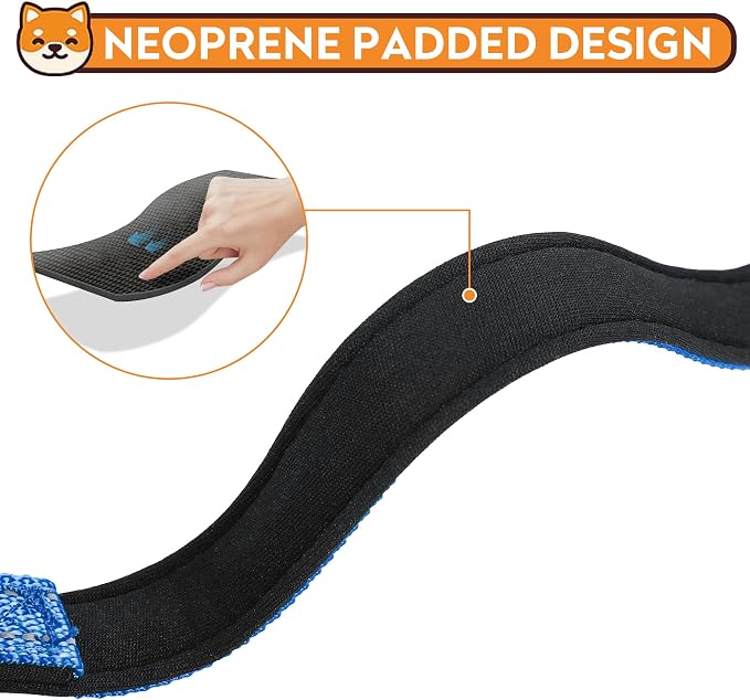Reflective Dog Collar, Adjustable Soft Neoprene Padded,Navy Blue,S | Breathable Nylon for Small Dogs,Tear-Resistant Webbing,Chafe‑Free on Walks and Hikes,Metal D-Ring,Night Safety - Image 4