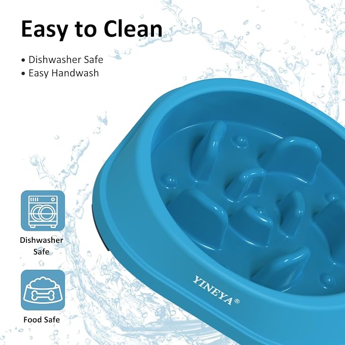 YINEYA 2PCS Anti-Choking Slow Feeder Dog Bowls Small Size Dog, Slow Feeder Cat Bowl, Supplies and Puzzle for Pet - Image 7